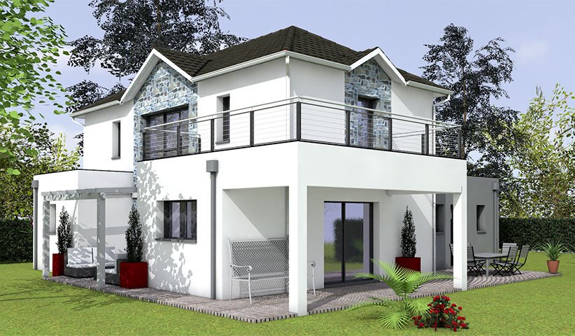 maison contemporaine terrasse